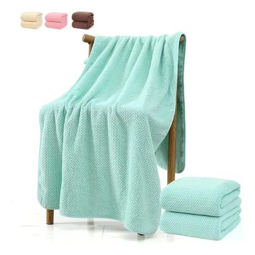 Ultra-Soft Pineapple Grid Microfiber Bath Towel 1 pcs