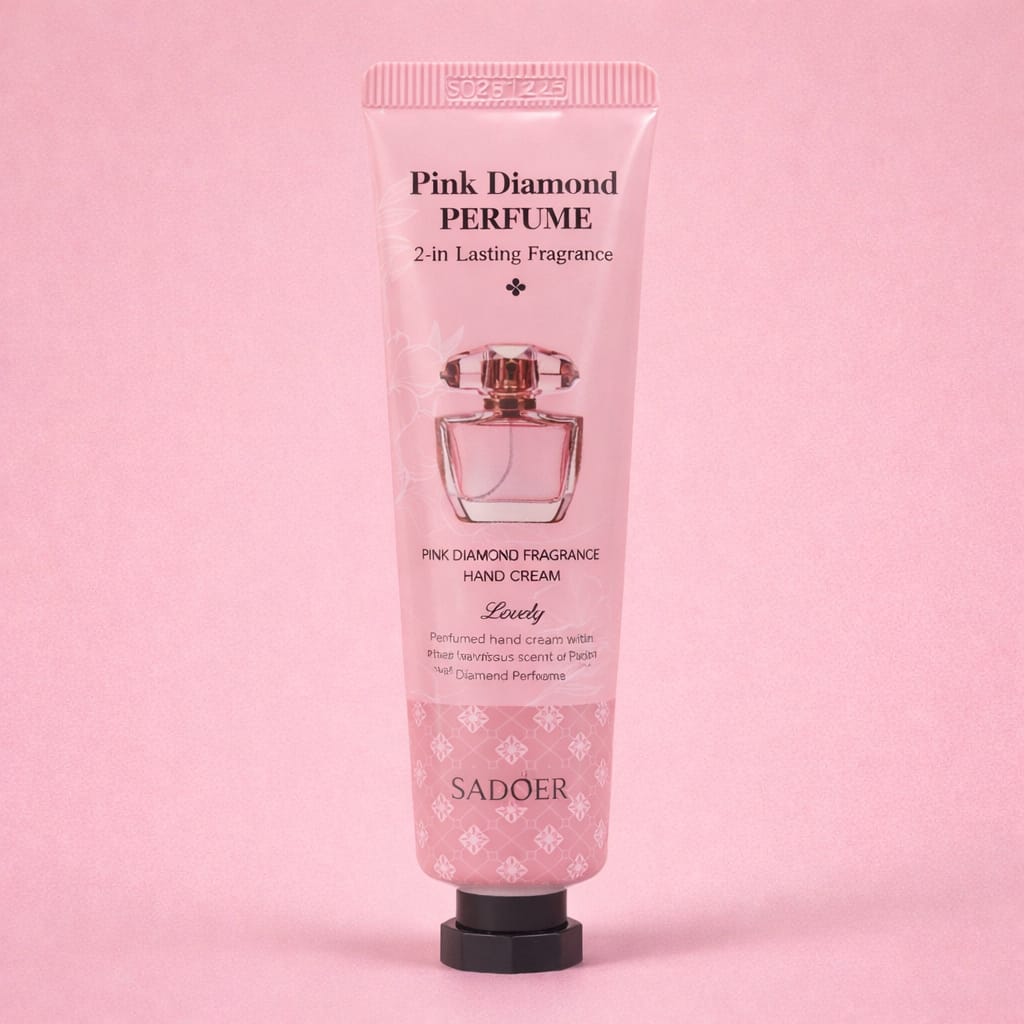 SADOER Pink Diamond Perfume Hand Cream (Long Lasting Fragrance)