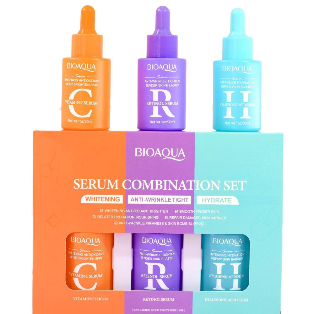 BIOAQUA Serum Combination Set (Vitamin C + Retinol + Hyaluronic Acid)