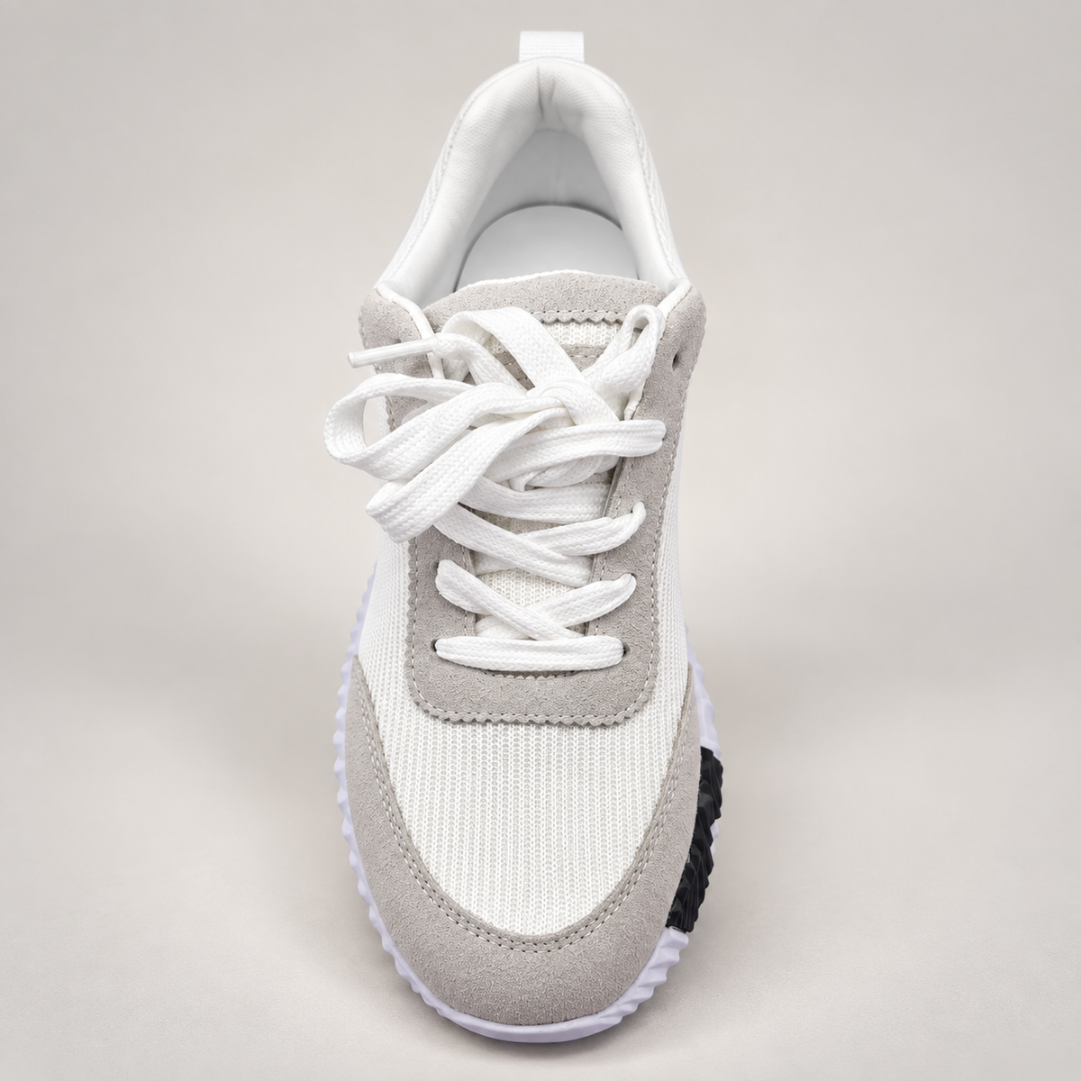 Minimalist Chunky Mixed-Media Sneaker