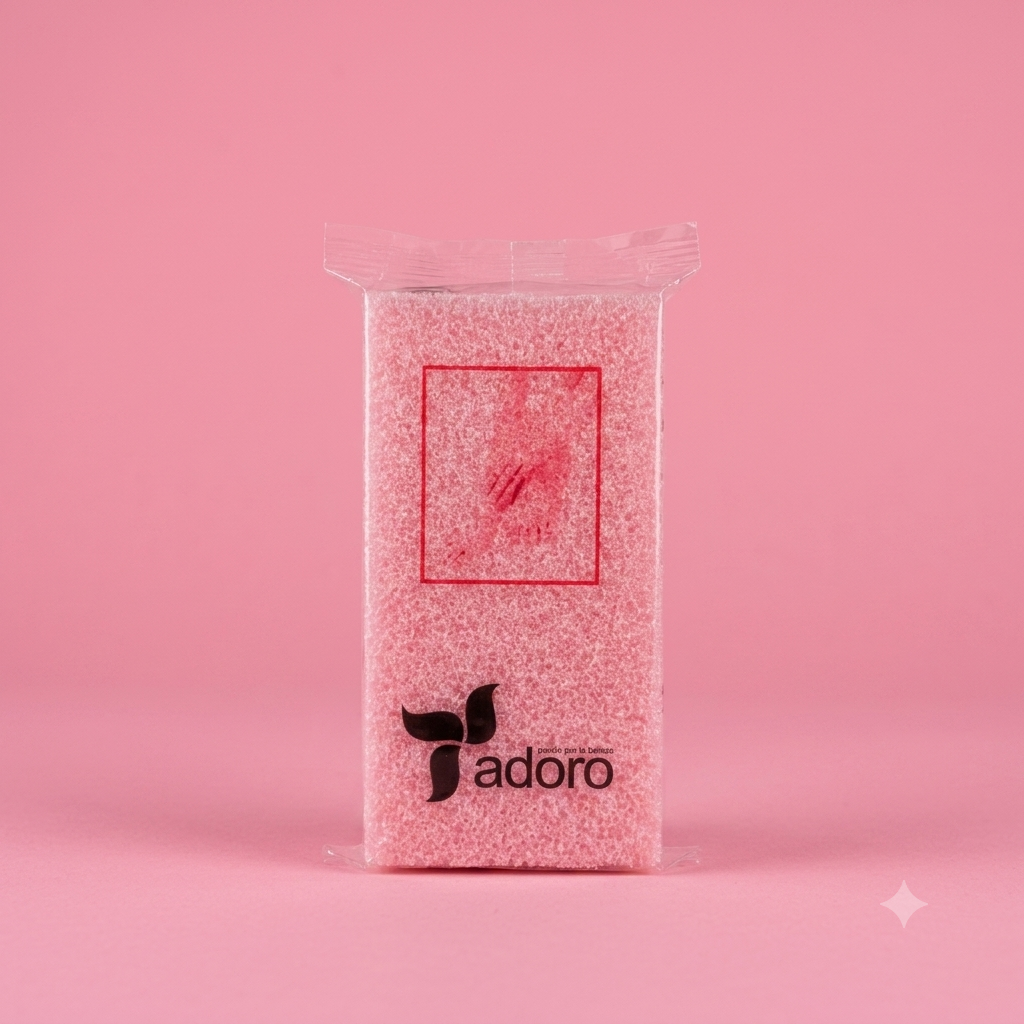 Adoro Professional Pumice Sponge Scrub pink