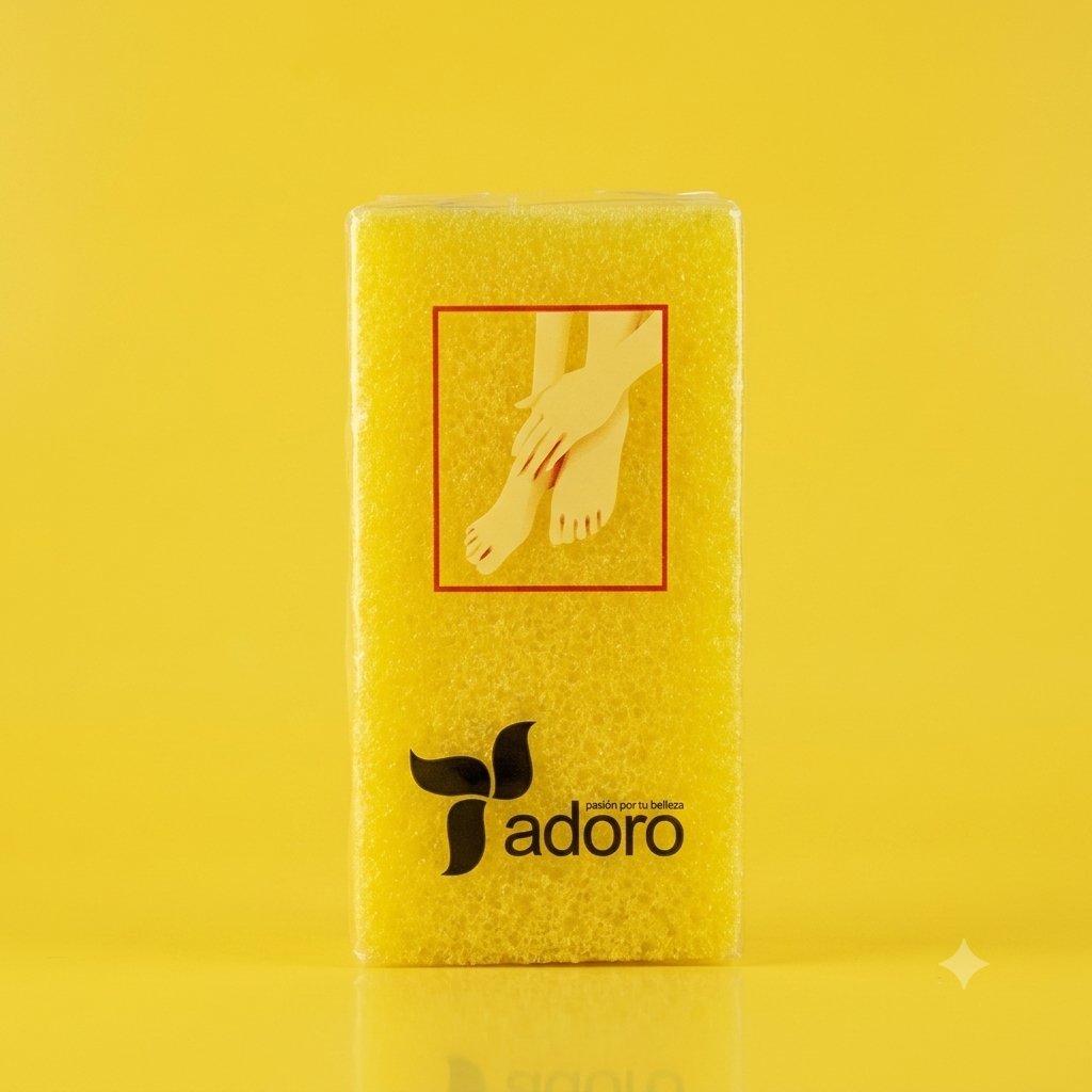 Adoro Professional Pumice Sponge Scrub yellow