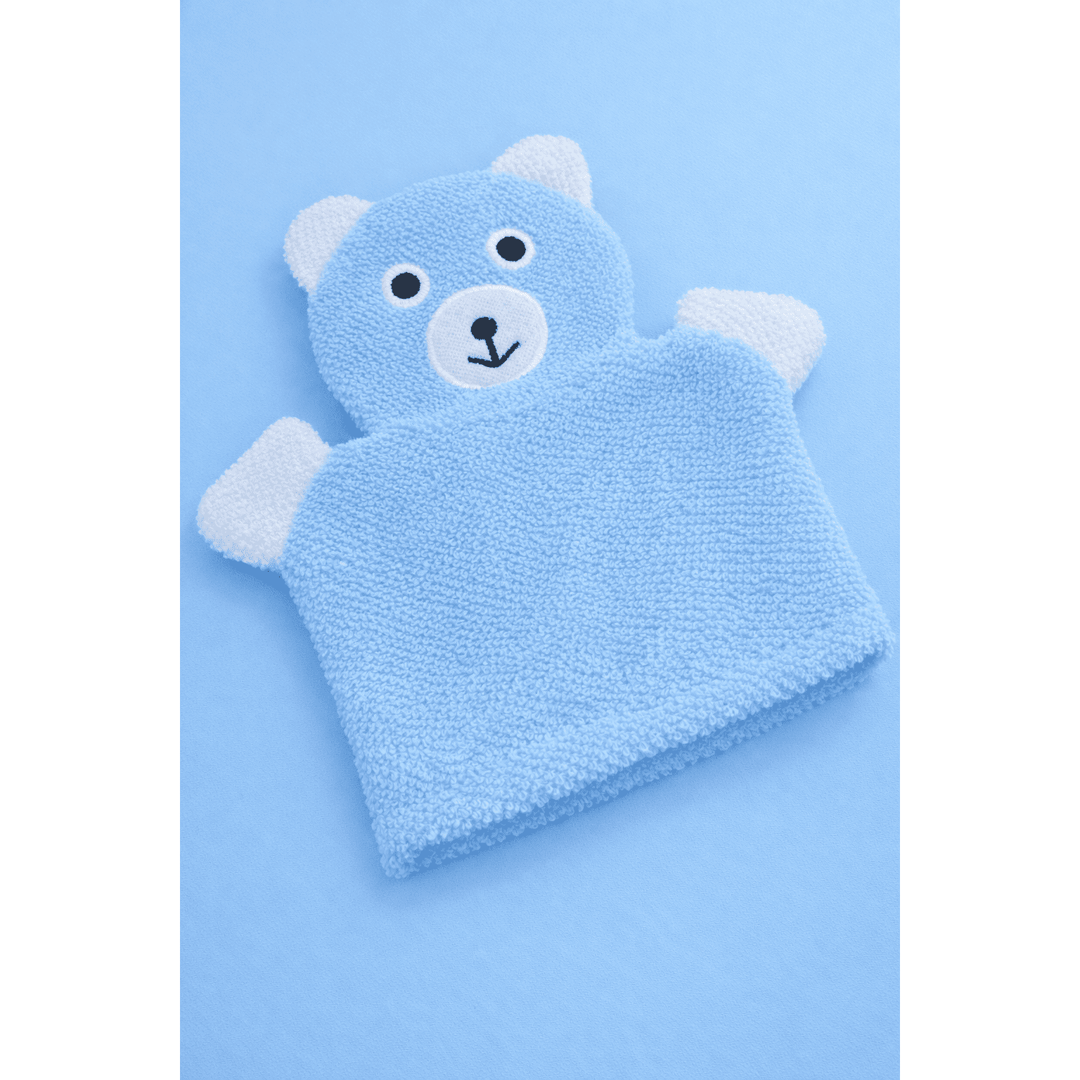 Baby Bath Wash Mitt (Bear Shape) – Blue
