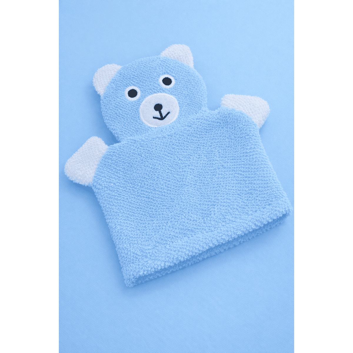Baby Bath Wash Mitt (Bear Shape) – Blue