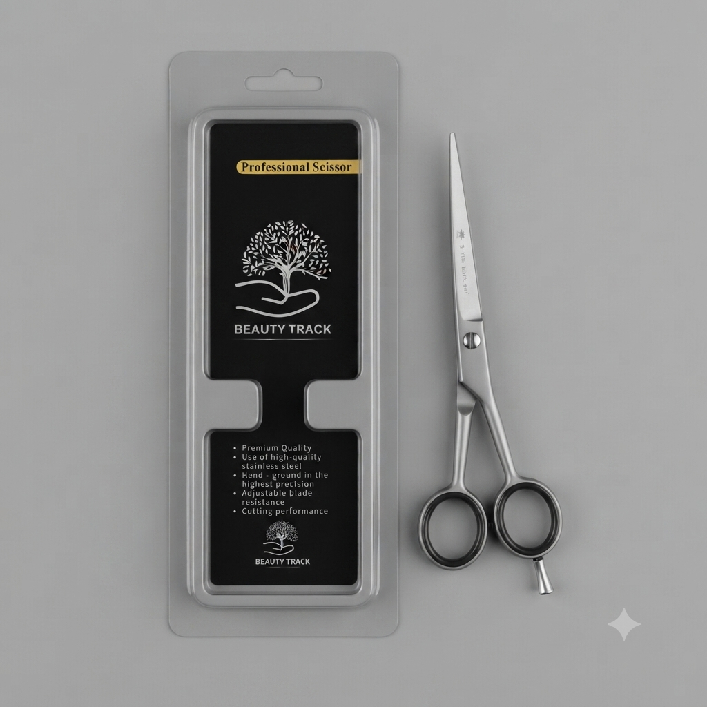 Beauty Track Professional Stainless Steel Hair-Cutting Scissors