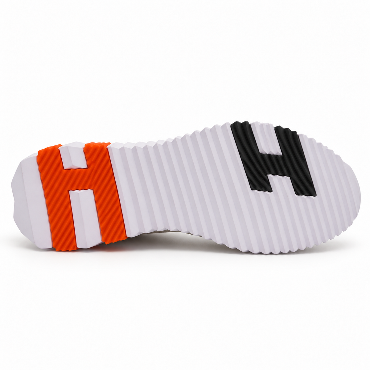 Beige & White Lace-Up Casual Sneaker with Orange Sole Detail size (39) - product image 4