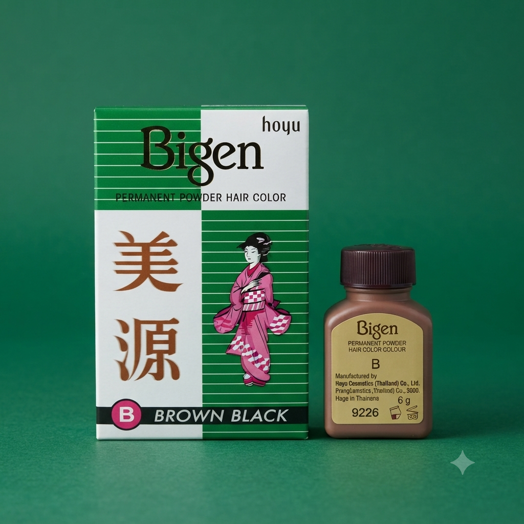 Bigen Permanent Powder Hair Color – B Brown Black, 6 g