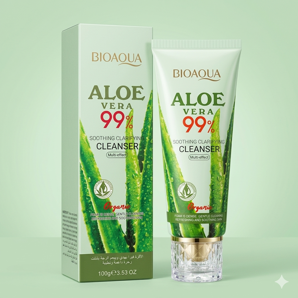 BIOAQUA Aloe Vera 99% Soothing Clarifying Cleanser (100g)