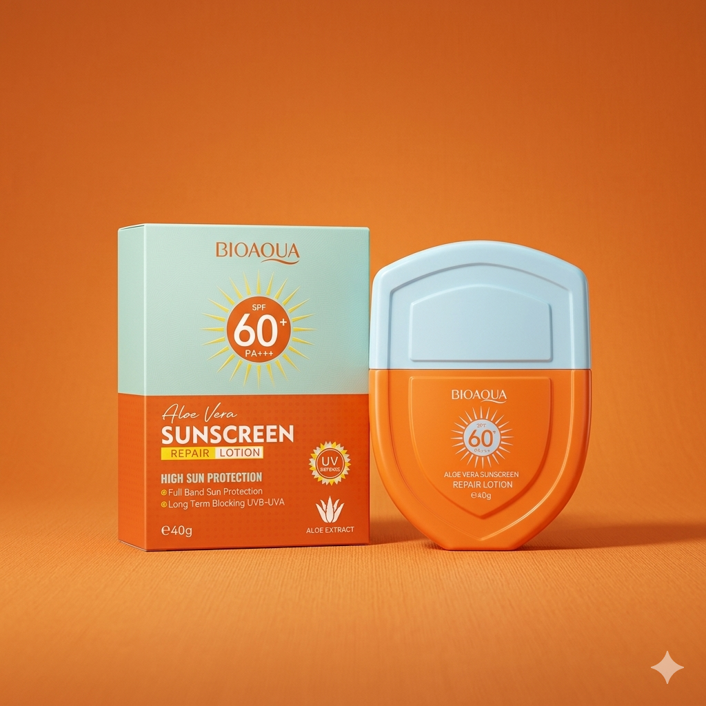 Bioaqua Aloe Vera Sunscreen Repair Lotion SPF 60+ PA+++ (40g)