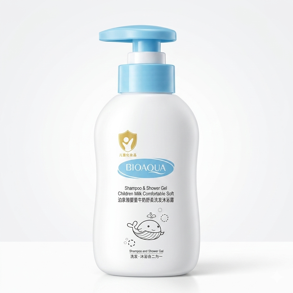 BIOAQUA Children Milk Comfortable Soft Shampoo & Shower Gel (2-in-1)