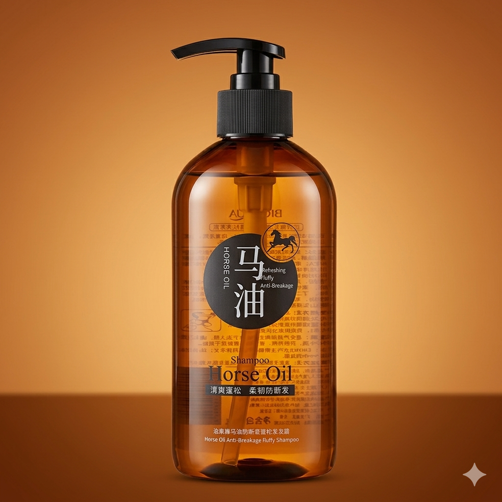 BIOAQUA Horse Oil Anti-Breakage Fluffy Shampoo