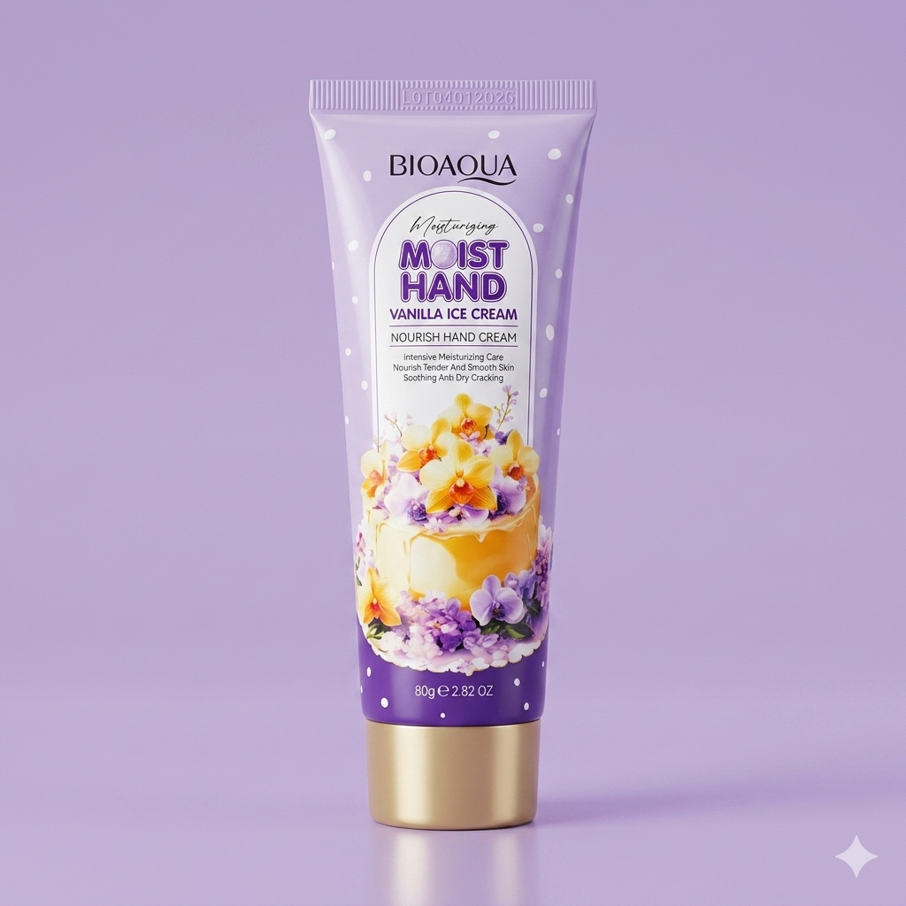 BIOAQUA Moist Hand Vanilla Ice Cream Nourish Hand Cream 80g