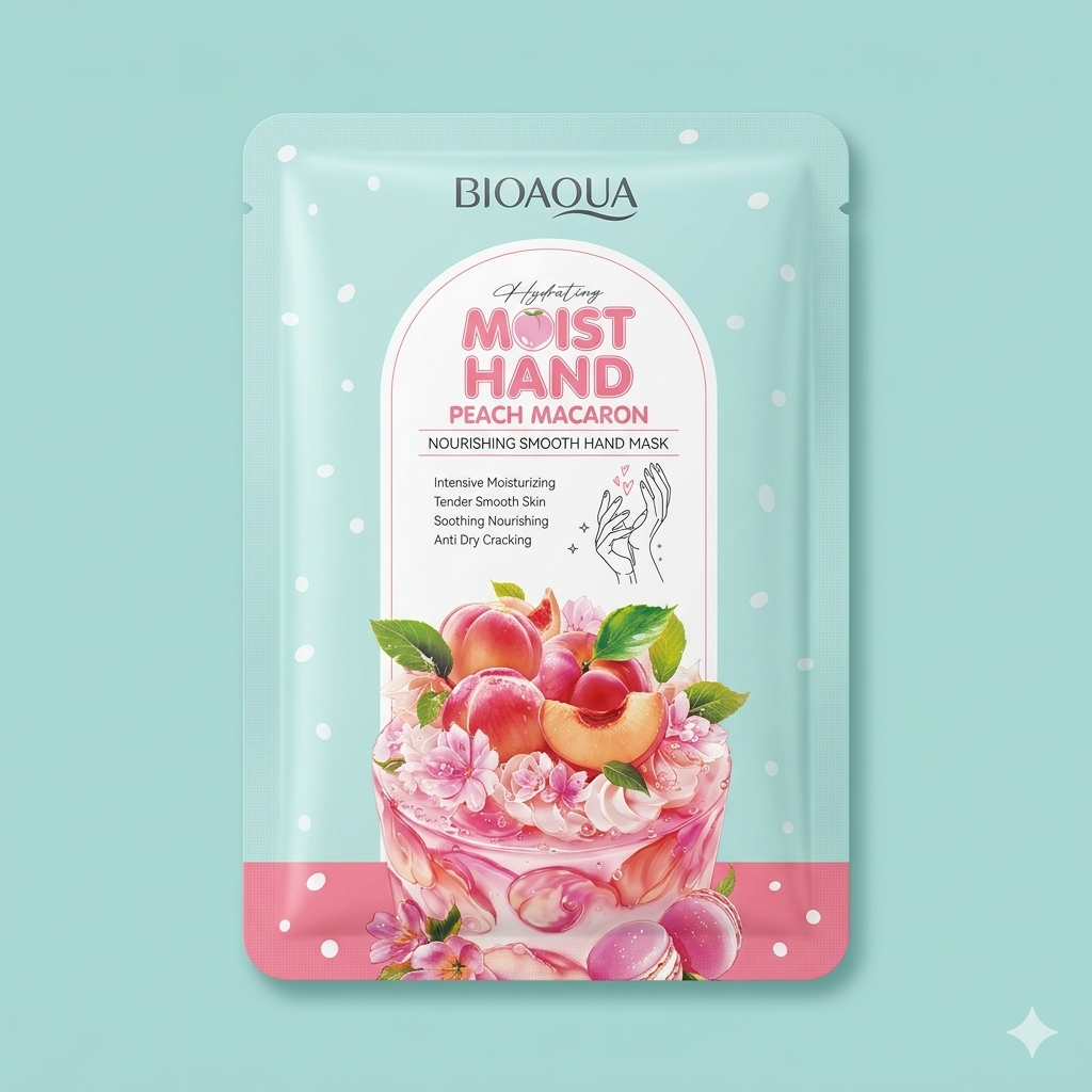 BIOAQUA Peach Macaron Hydrating Moist Hand Mask