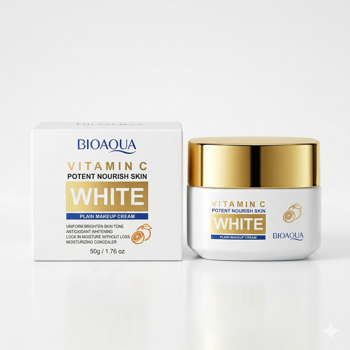 BIOAQUA Vitamin C White Plain Makeup Cream - 50g