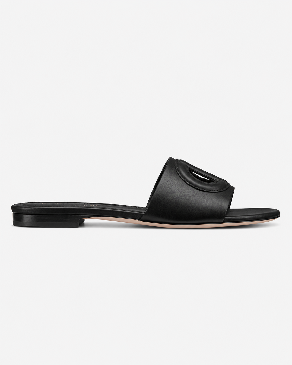 Black Padded Cutout Flat Slide Sandal size (38) - product image 2