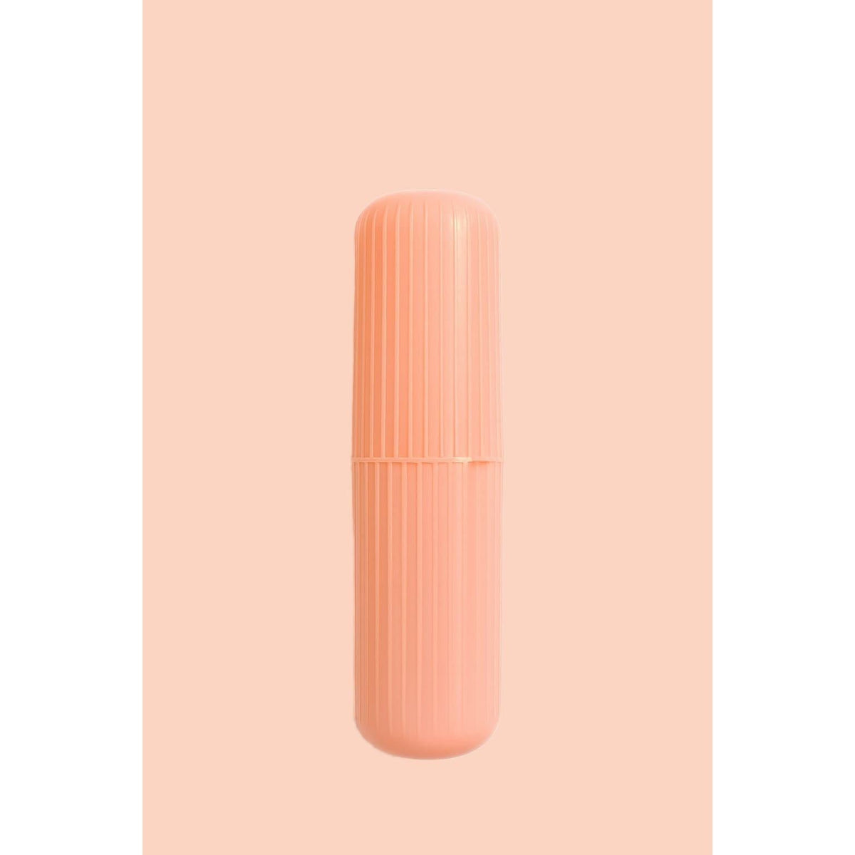 Capsule Travel Toothbrush & Toothpaste Case (Ribbed, Twist-Off)