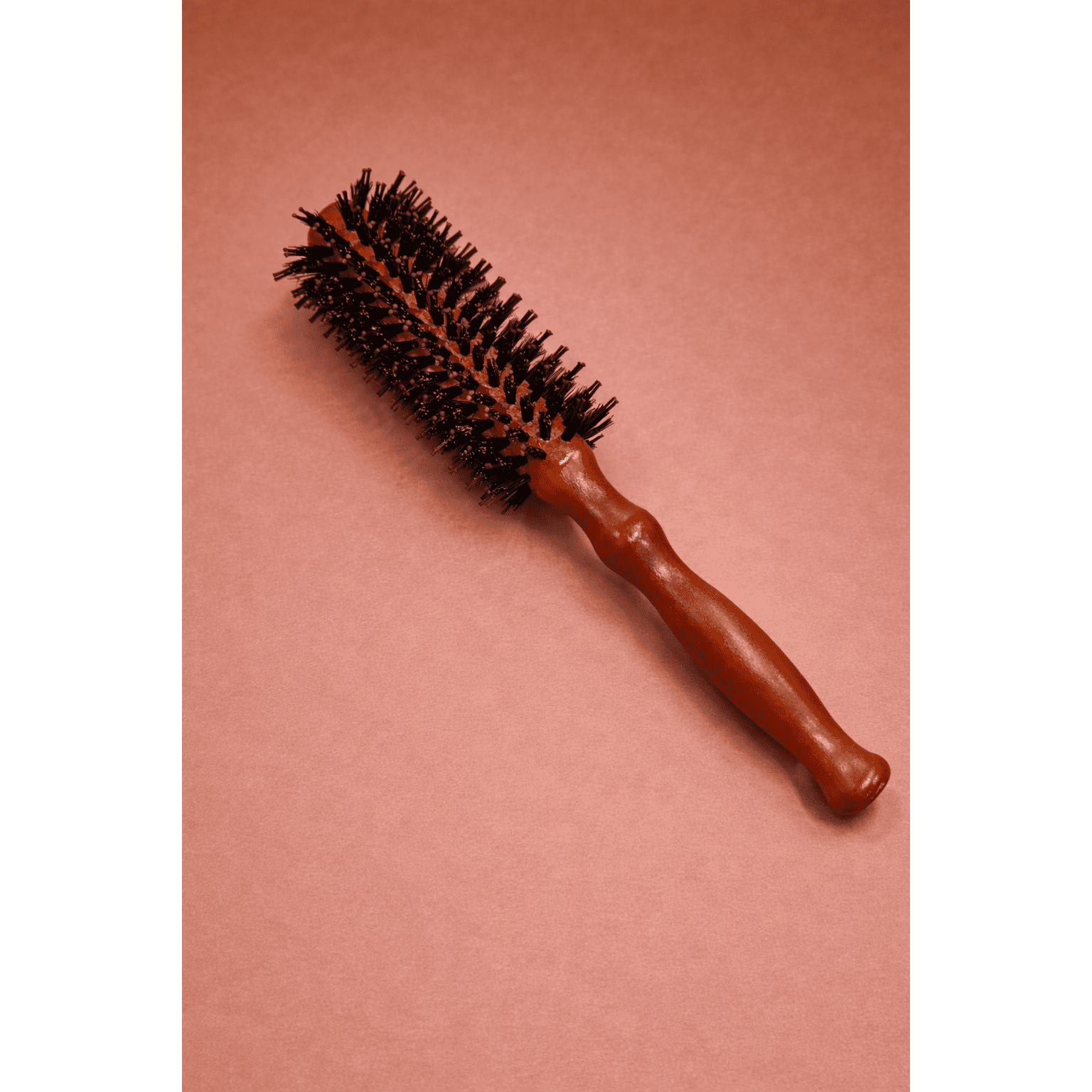 Wooden Round Barrel Hair Brush
