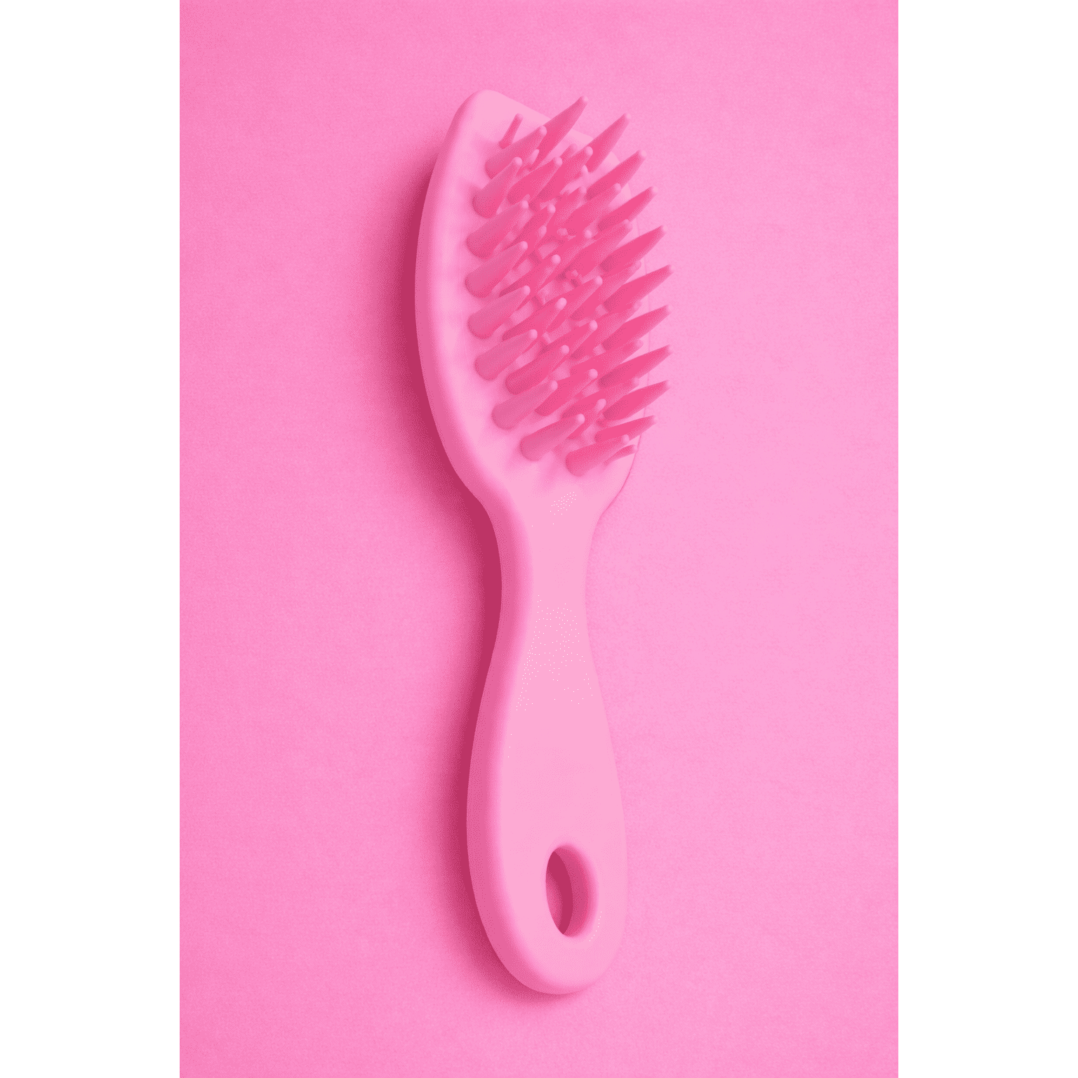 Soft Silicone Scalp Massaging Brush (Pink)