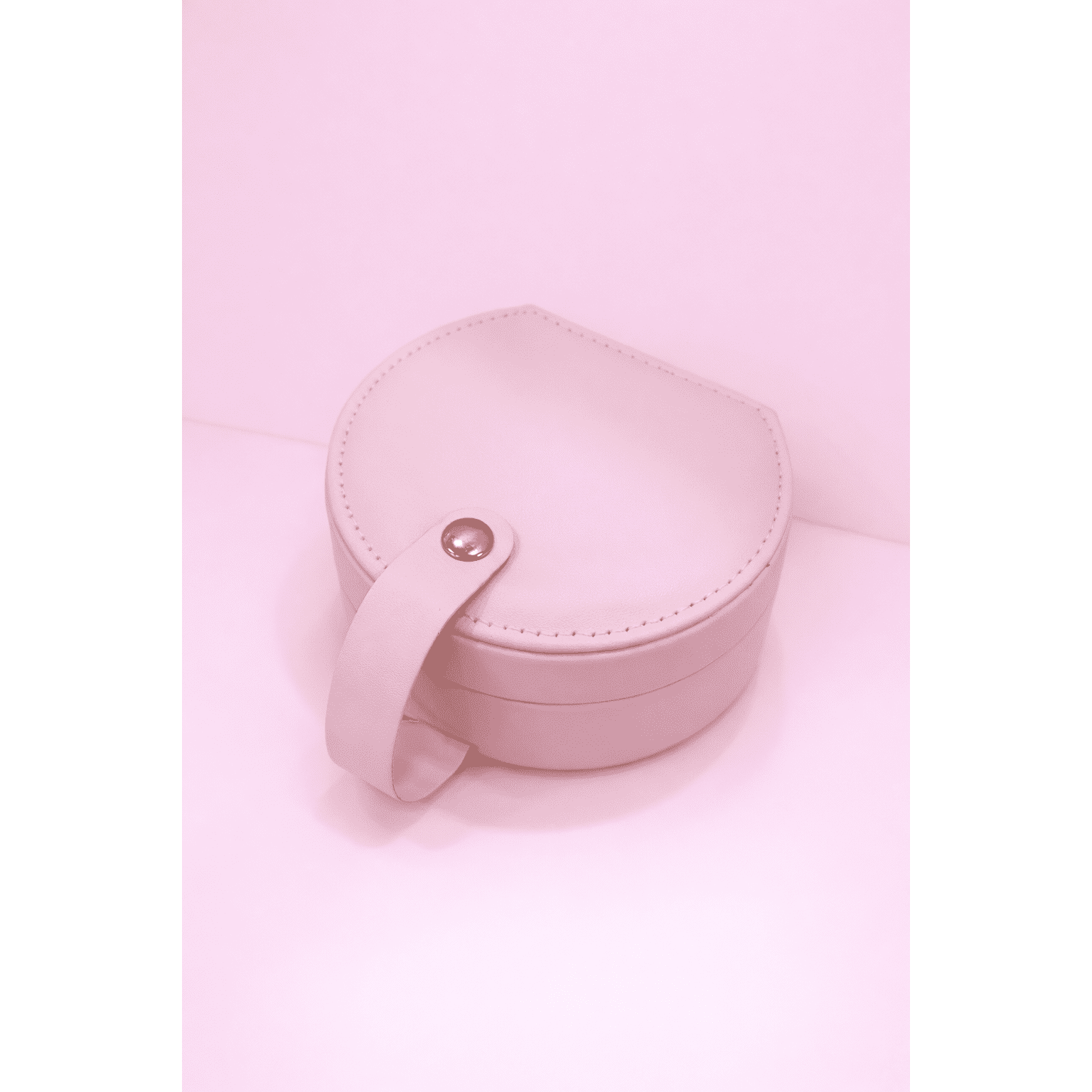 Round Travel Jewelry Organizer Case (Pink)