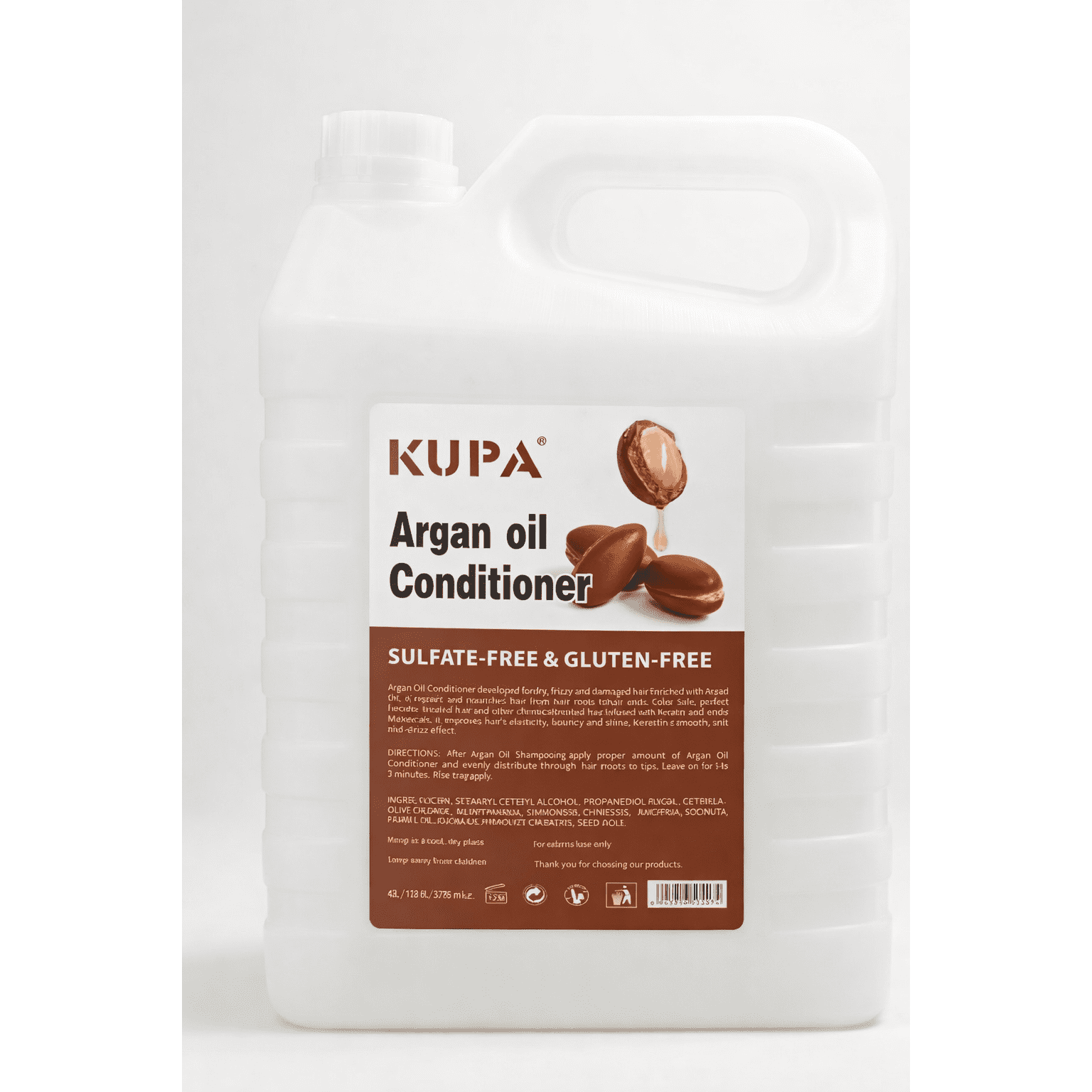 بلسم زيت الأرغان من كوبا (خالٍ من الكبريتات والغلوتين) – 5 لتر