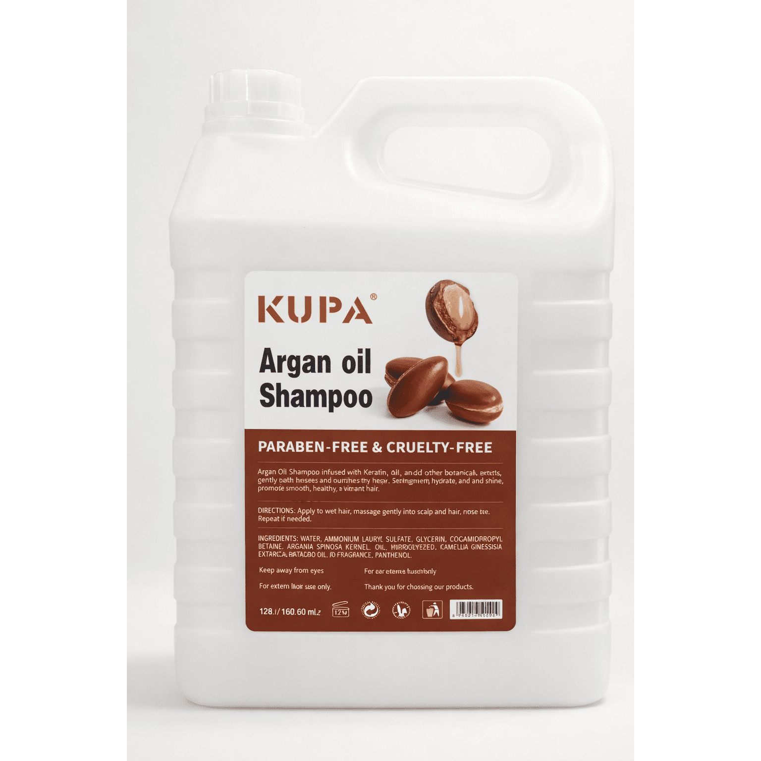 شامبو زيت الأرغان من كوبا (خالٍ من البارابين ولم يُختبر على الحيوانات) – 5 لتر