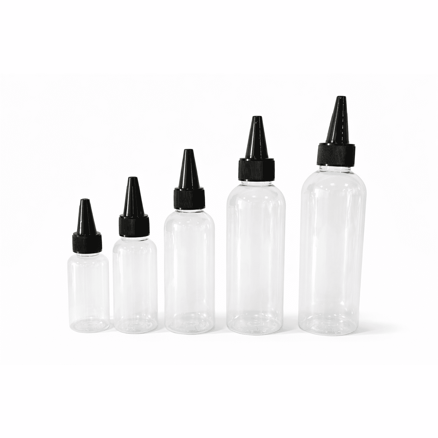 Empty Squeeze Applicator Bottles (Precision Tip) – Set of 5 Sizes