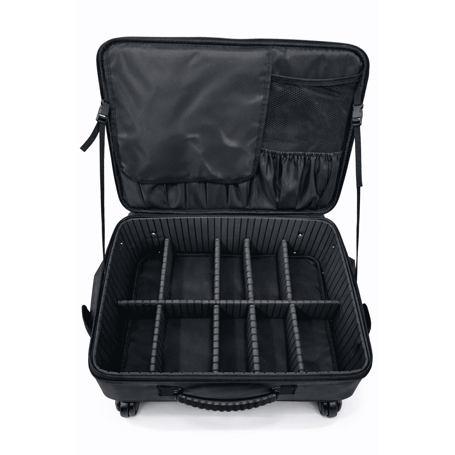 Professional Rolling Makeup Artist Trolley Case with Clear Organizer Bags