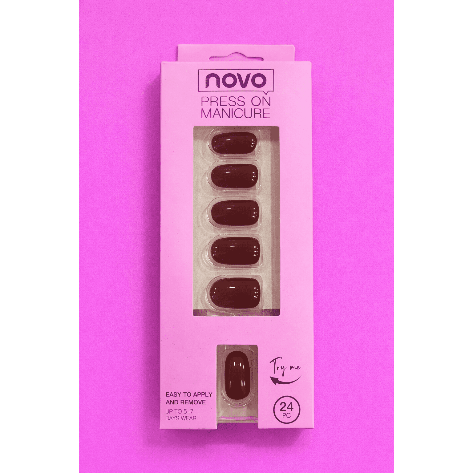 Press-On Manicure (24 pcs) — Chocolate Gloss E928