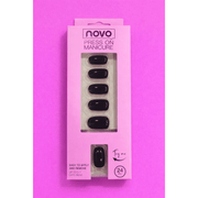 Press-On Manicure (24 pcs) — Black Gloss E25
