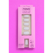 Press-On Manicure (24 pcs) — Pure White Gloss E15
