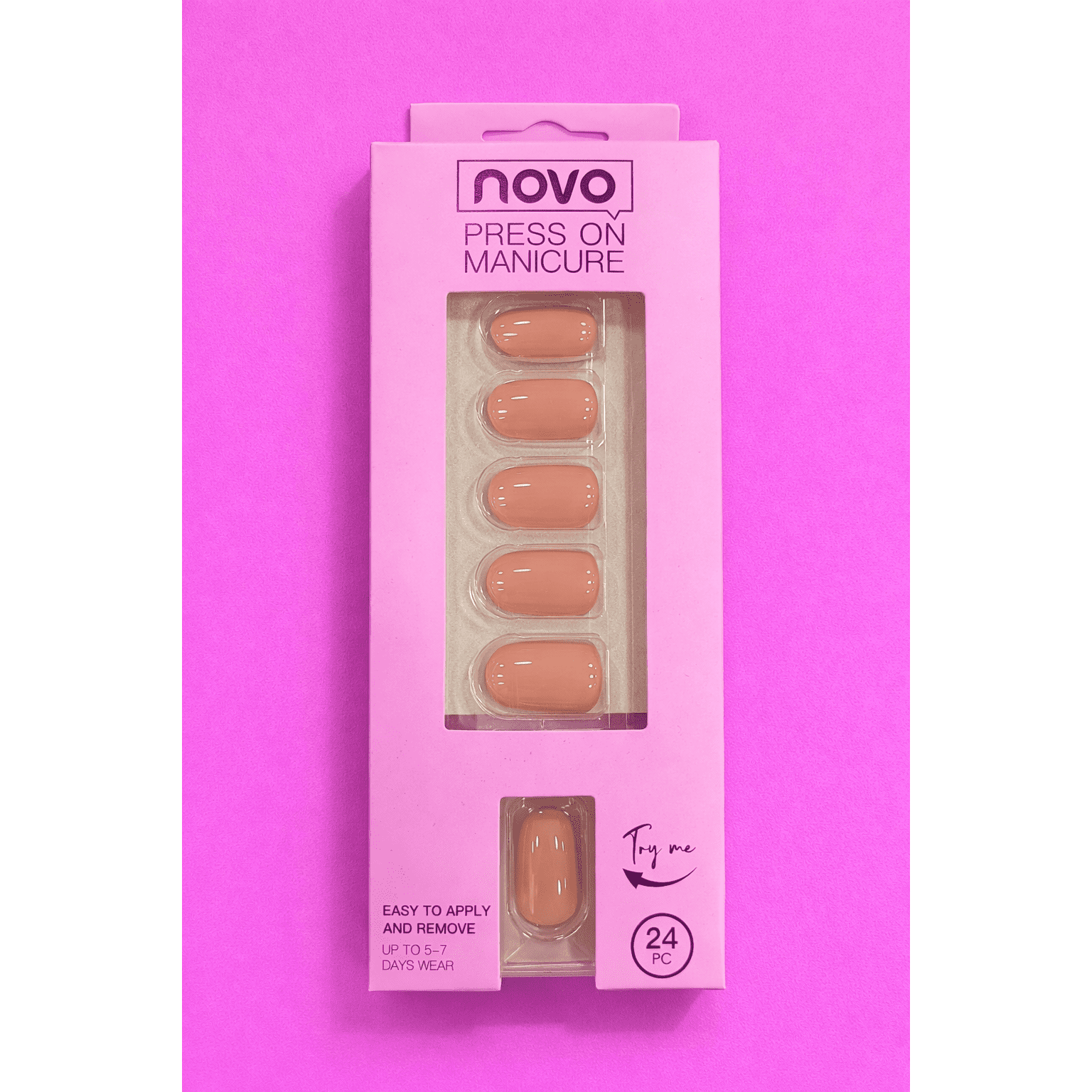 Press-On Manicure (24 pcs) — Natural Beige Gloss E234