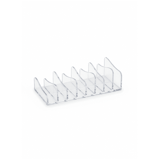 Clear Acrylic Makeup Palette Organizer (Adjustable Slots)