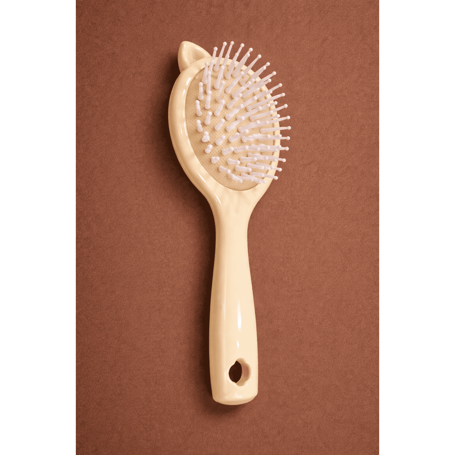 Cute Cat Detangling Hair Brush (Beige)