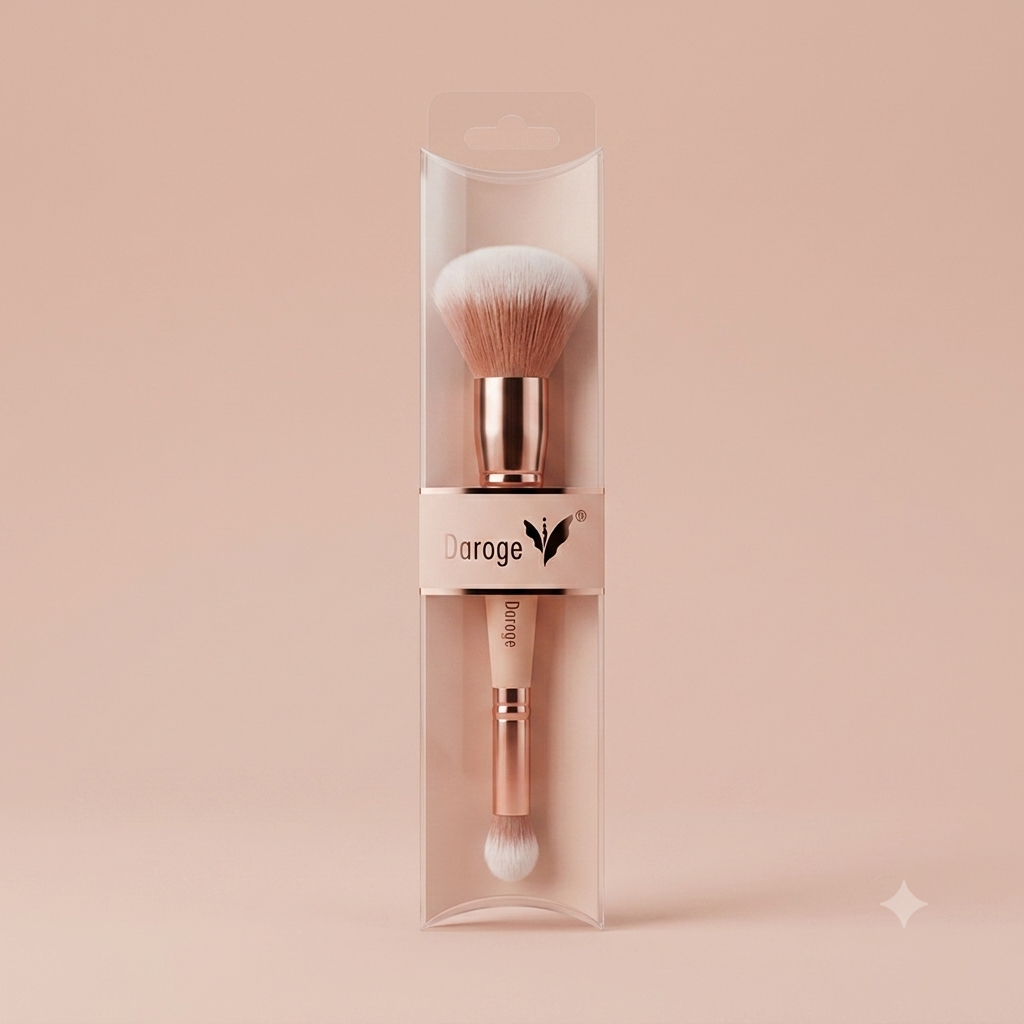 Daroge Double-Ended Makeup Brush – Face & Detail Brush