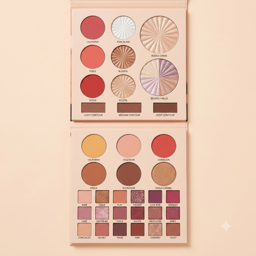 Daroge Eyeshadow and Highlighter Palette Set