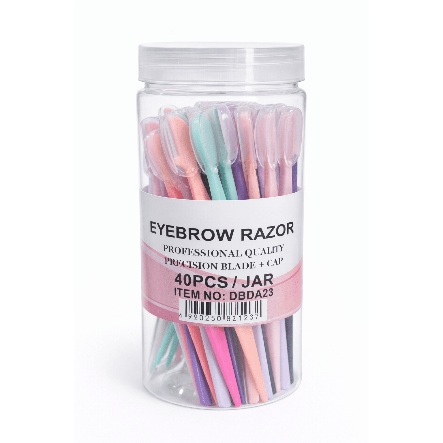 Eyebrow Razors (Precision Blade + Cap) – 40pcs Jar