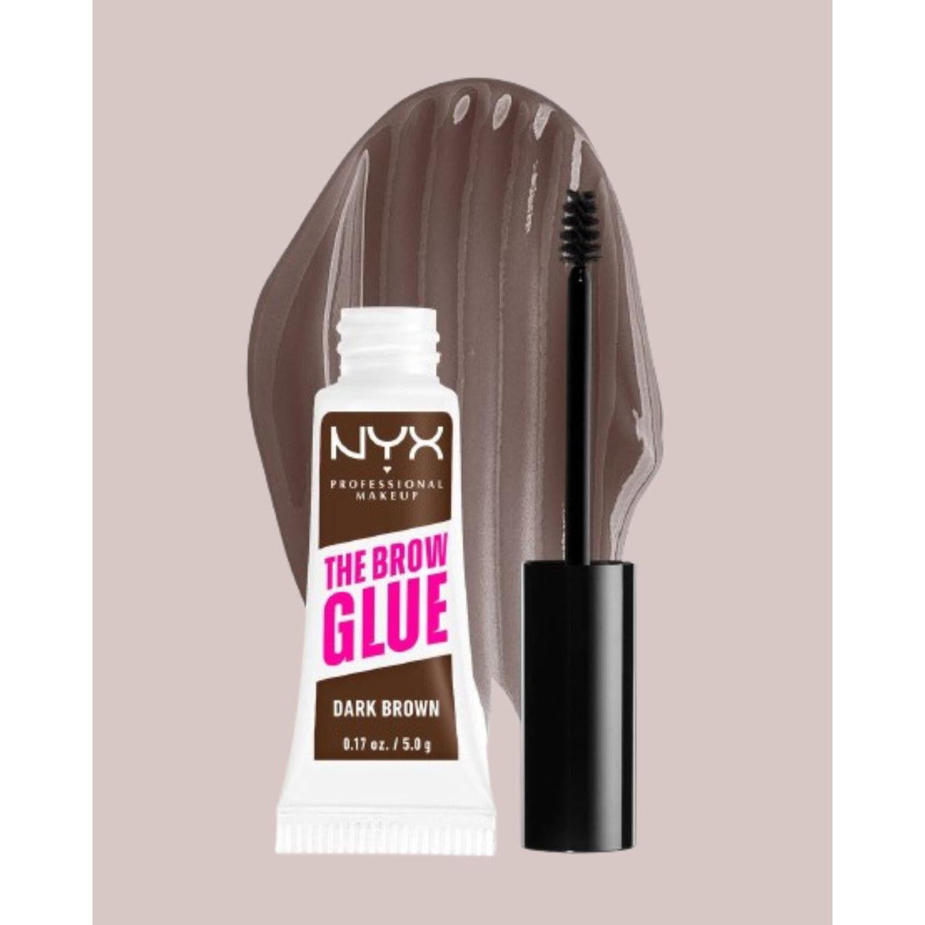 غراء الحواجب من NYX، 5.0 غرام - بني غامق