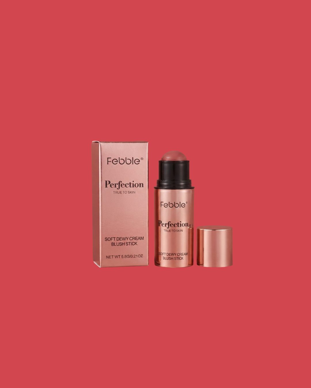 Febble Perfection True to Skin Soft Dewy Cream Blush Stick – 5.8 g (90'S PINK)