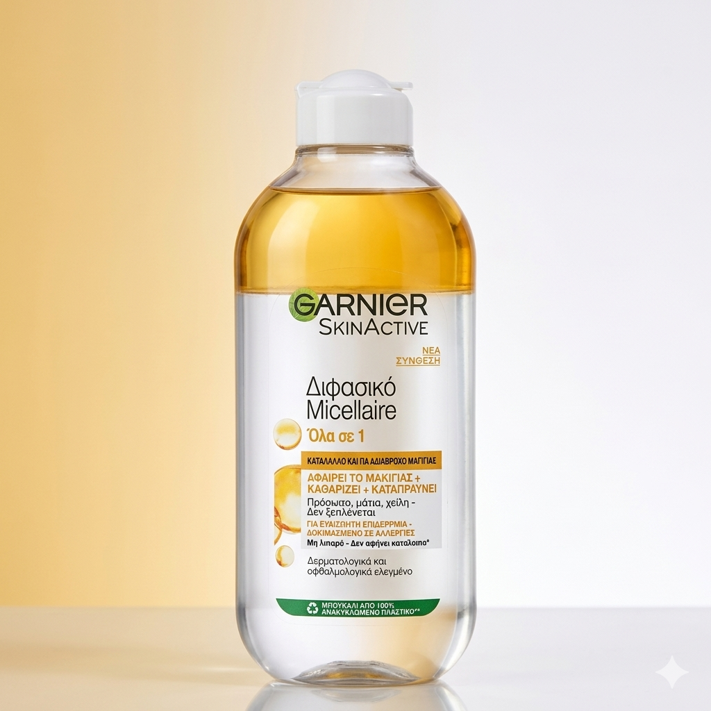 Garnier SkinActive Biphase Micellar Cleansing Water All-in-1 - For Waterproof Makeup