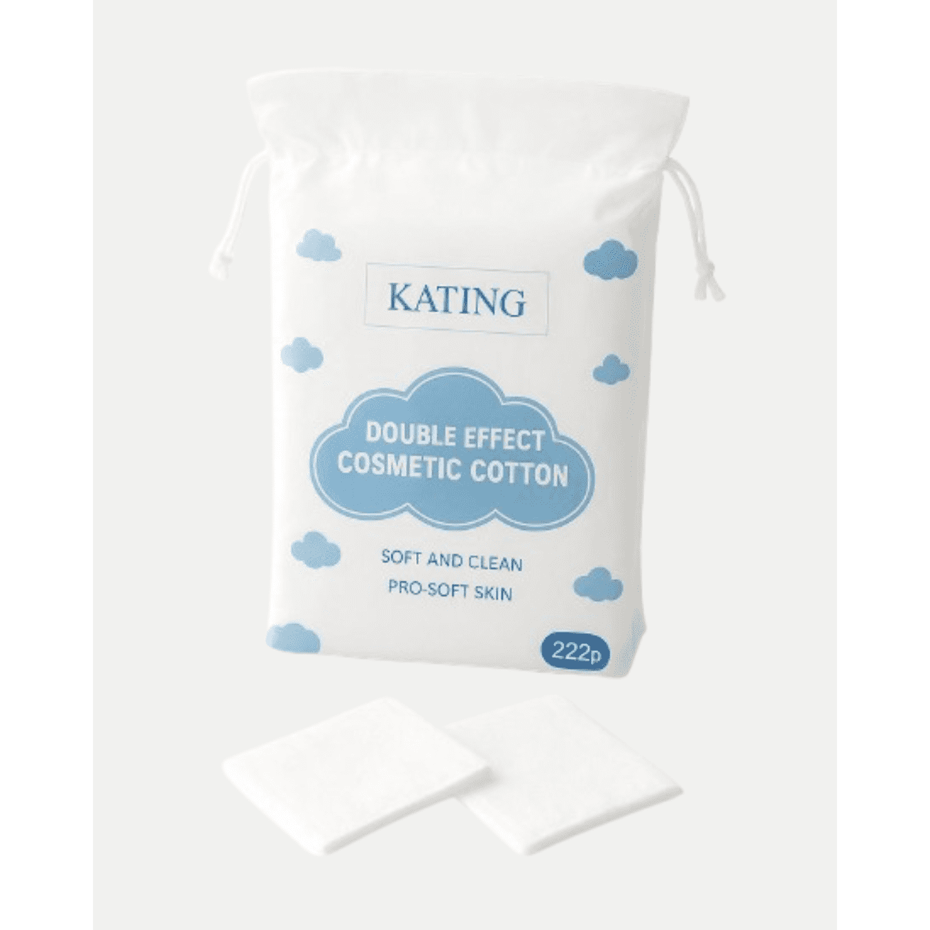 KATING Double Effect  Cosmetic Cotton 222 PCS
