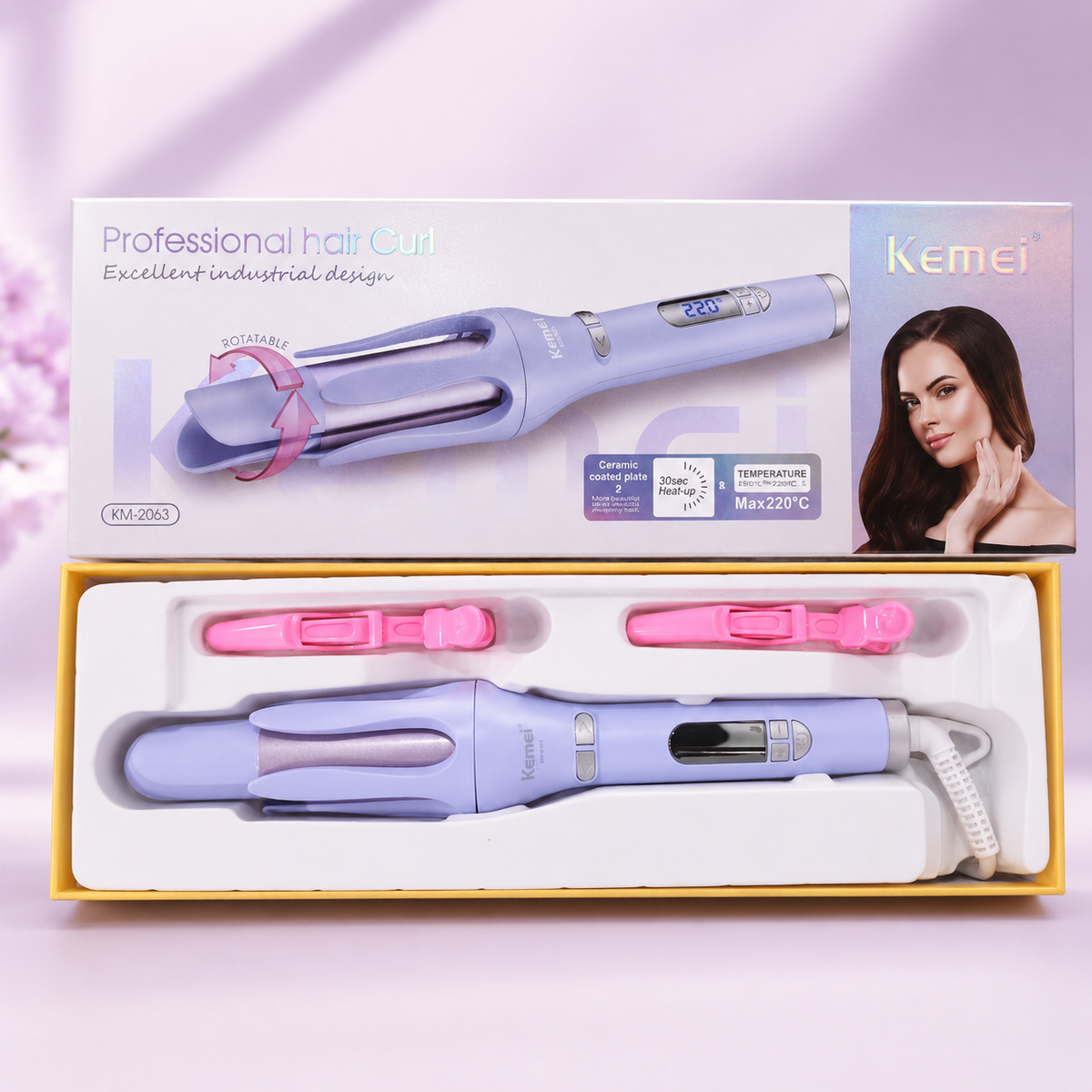Kemei KM-2063 Automatic Rotatable Hair Curler
