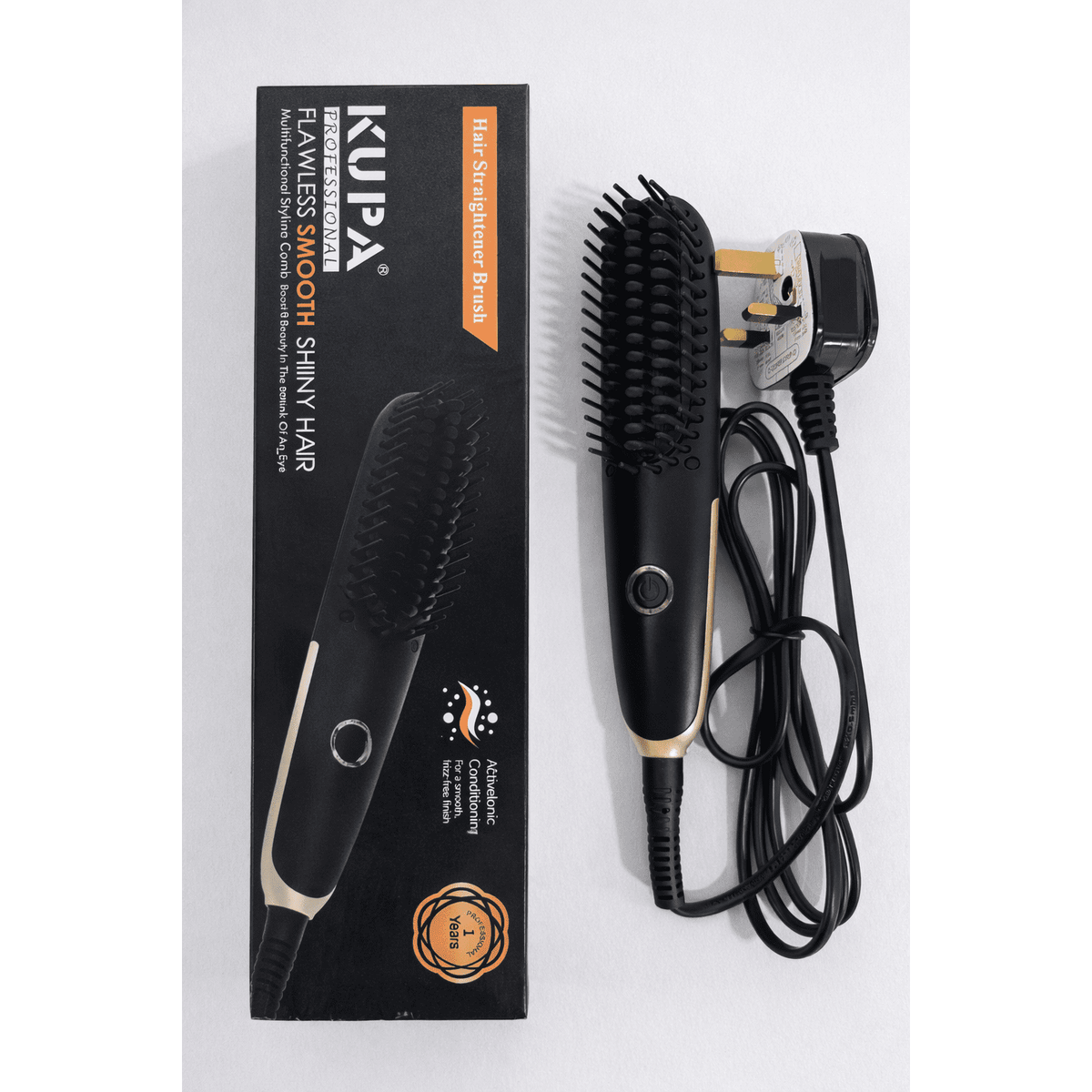 KUPA Professional Hair Straightener Brush – Flawless Smooth Shiny Hair