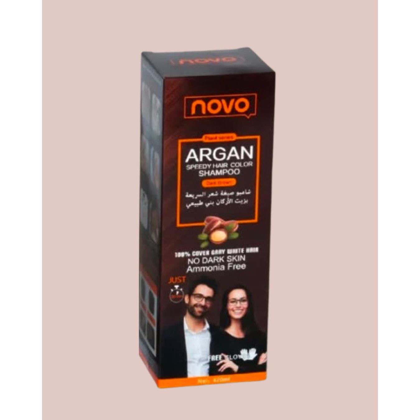 Novo Hair Color Shampoo 420ml-Dark Brown
