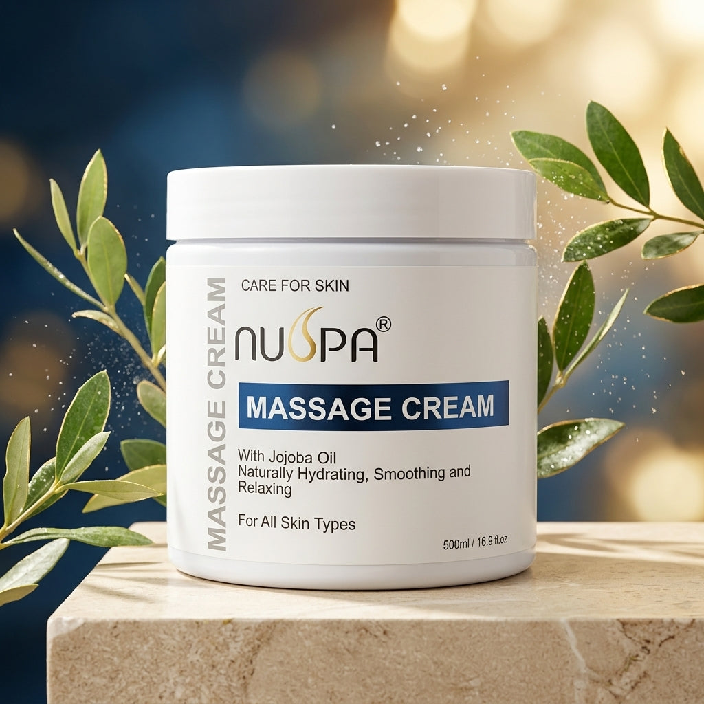 NUSPA Care for Skin Massage Cream with Jojoba Oil (500ml / 16.9 fl.oz.)