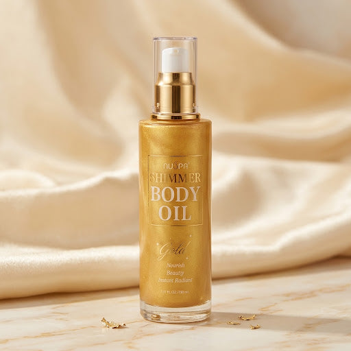 NUSPA Shimmer Body Oil - Gold (150ml / 7.31 fl. oz)