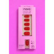Press-On Manicure (24 pcs) — Classic Red Gloss E136