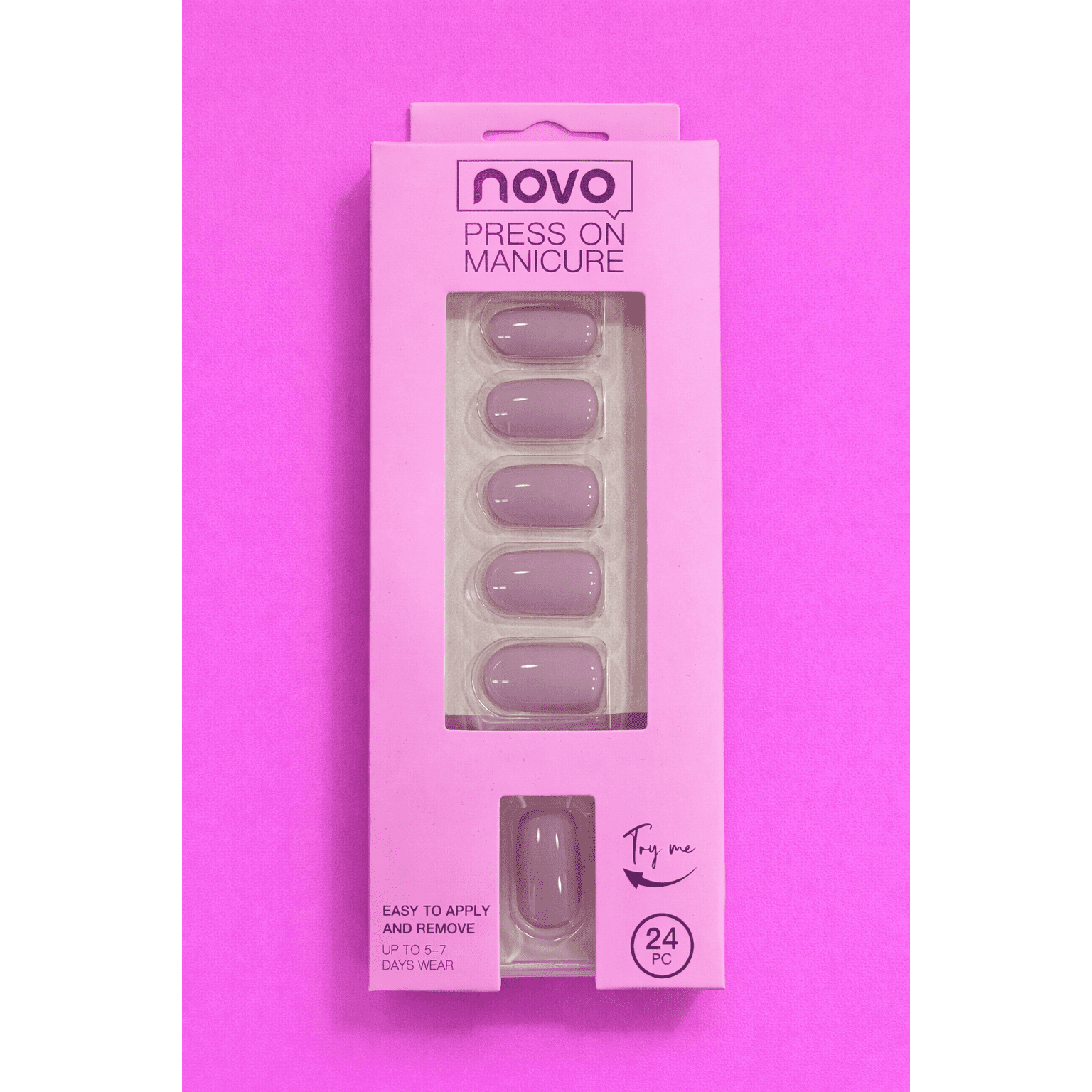 Press-On Manicure (24 pcs) — Dusty Mauve E777