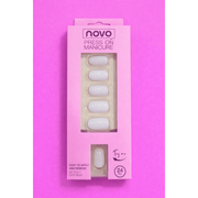 Press-On Manicure (24 pcs) — Milky White Gloss M148