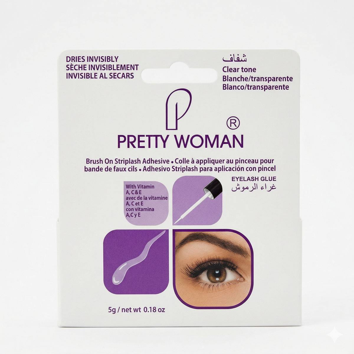 Pretty Woman Brush On Striplash Adhesive – Clear Tone (5g)