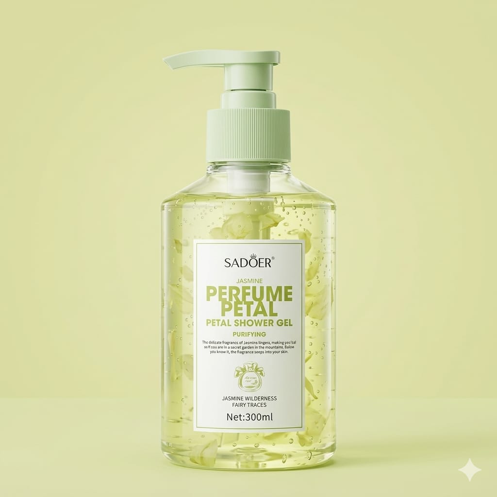 Product Name: SADOER Jasmine Perfume Petal Shower Gel (300ml)
